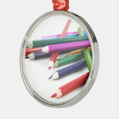 Glückselige Farben Silbernes Ornament (Links)
