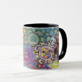 Glückselige psychedelische Blumen Tasse (VorderseiteRechts)