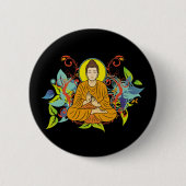 Glückseliger Buddha Button (Vorderseite)