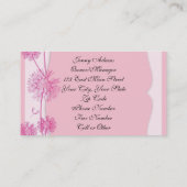 Glückseliges Blumen Visitenkarte (Rückseite)