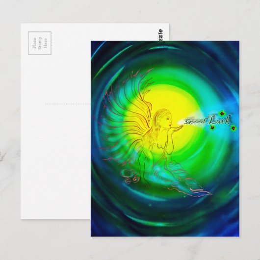 Glücksengel Postkarte (Vorne/Hinten)
