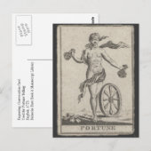 Glückserzählkarte, antikes Tarot Postkarte (Vorne/Hinten)