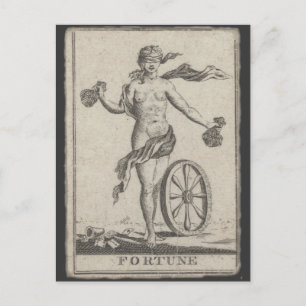 Glückserzählkarte, antikes Tarot Postkarte