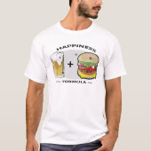 Glücksformel - Bier und Burger - Funny T-Shirt (Vorderseite)
