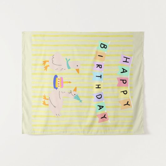 Glücksgeburtsbanner Wandteppich (Vorderseite (Horizontal))