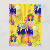 Glücksgeburtstag Donald Trump Postkarte (Vorderseite)