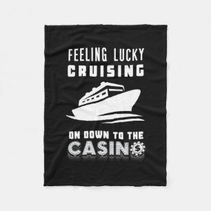 Glücksgefühl beim Cruisen zum Casino Poker Chip Ga Fleecedecke