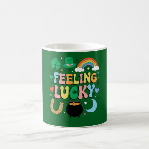 Glücksgefühl St. Patricks Day Charm irischer Shamr Kaffeetasse