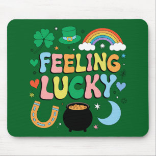 Glücksgefühl St. Patricks Day Charm Irish Shamrock Mousepad