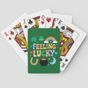 Glücksgefühl St. Patricks Day Charm Irish Shamrock Spielkarten