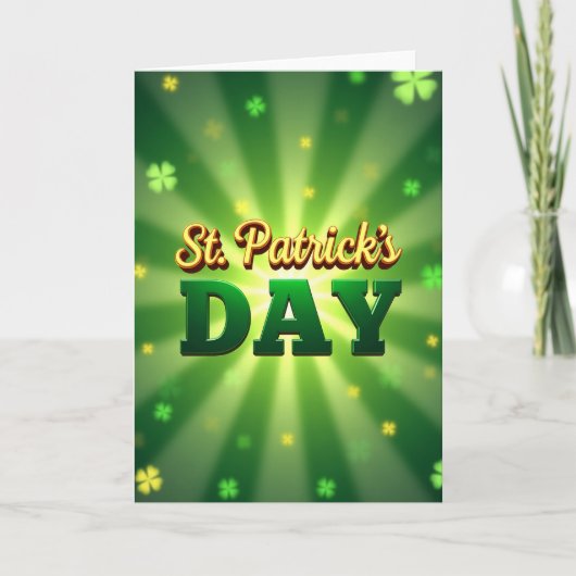 Glücksgefüllte St. Patrick's Day Karte (Vorderseite)