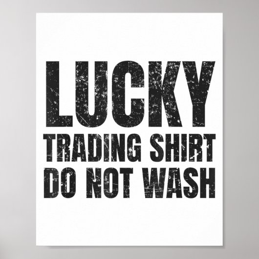 Glückshandel-Shirt Lustig Börse Händler G Poster (Vorne)