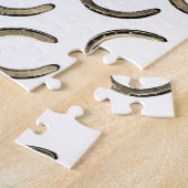 Glückshufeisen auf Weißem Puzzle (Seite)