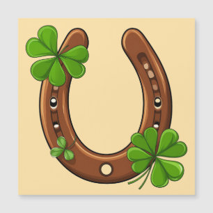 🍀 Glückshufeisen-Geschenk für St. Patrick’s Day K Magnetkarte