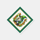 Glückshufeisen Kobold St. Patrick's Day Serviette (Ecke)