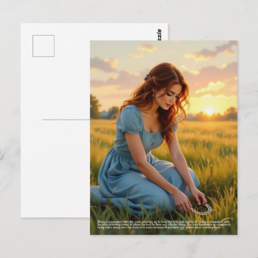 Glückshufeisen postkarte (Vorne/Hinten)