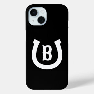 Glückshufeisen-Reiter-Logo mit individuellem Monog Case-Mate iPhone Hülle