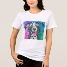 GLÜCKSHUND-DAMEN-T-SHIRT