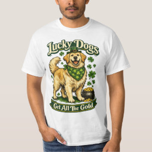 Glückshunde bekommen das ganze Gold St. Patricks S T-Shirt