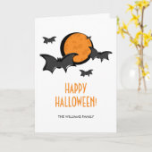 Glückskarte für Fledermäuse und Mond Karte (Gelbe Blume)