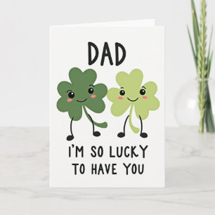 Glückskarte für Papa, ich liebe dich Karte