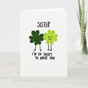 Glückskarte für Schwester Liebe Karte