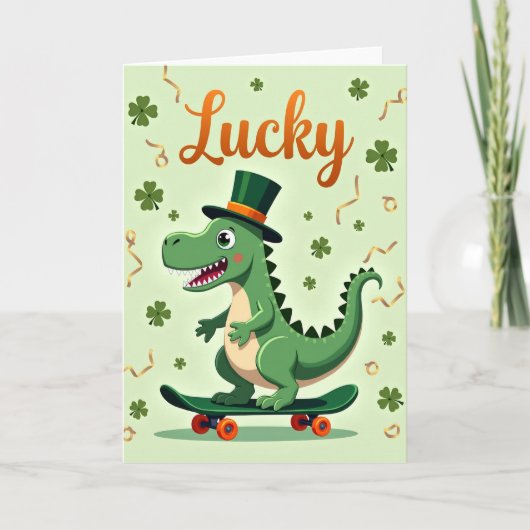 Glückskarte Lucky Dino Fun Time Karte (Vorderseite)