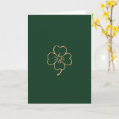 Glückskarte mit goldenem Kleeblatt Karte (Gelbe Blume)