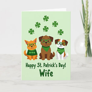 Glückskarten für die Ehefrau zum St. Patrick's Day Karte