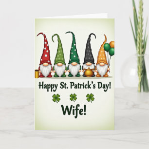 Glückskarten-Gnom zum St. Patrick's Day Karte