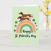 Glückskarten-Hund Regenbogenkarte Karte (Gelbe Blume)