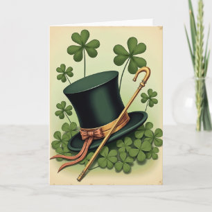 Glückskarten zum St. Patrick's Day mit Hut Karte