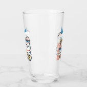 Glückskatze-Kunst – Maneki Neko mit Goldmünze Glas (Links)