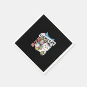 Glückskatze-Kunst – Maneki Neko mit Goldmünze Serviette (Ecke)