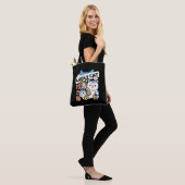 Glückskatze-Kunst – Maneki Neko mit Goldmünze Tasche (Am Model)