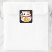 Glückskatze Maneki Neko Aufkleber (Tasche)