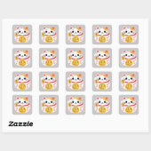 Glückskatze Maneki Neko Aufkleber (Blatt)