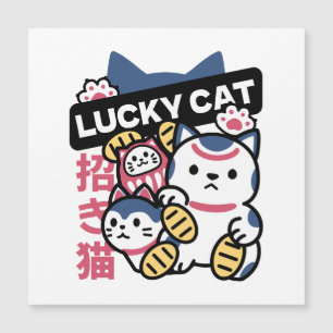 Glückskatze Maneki Neko – Japanische Glückskatze Magnetkarte