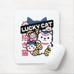 Glückskatze Maneki Neko – Japanische Glückskatze Mousepad
