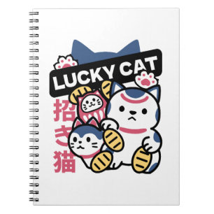 Glückskatze Maneki Neko – Japanische Glückskatze Notizblock