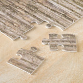 Glückskatze, mehrspurig auf einem Brett am Wasser Puzzle (Seite)