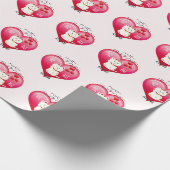 Glückskatze mit Liebe Geschenkpapier (Ecke)