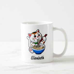 Glückskatze Ramen - Personalisiert Kaffeetasse
