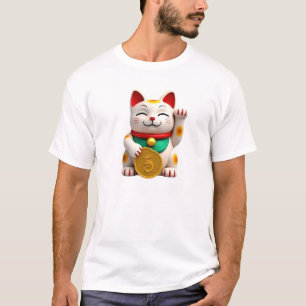 Glückskatze T-Shirt Symbol für Glück und Wohlsta