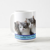 Glückskatzen Bester Papa Kaffeetasse (Vorderseite Links)