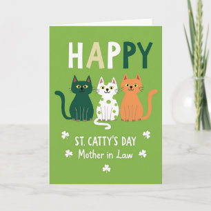 Glückskatzen-Karte zum St. Patrick's Day Karte