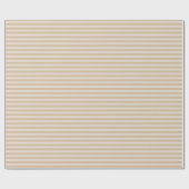 Glückskeks Brown & Buttercreme Streifen Geschenkpapier (Flach)