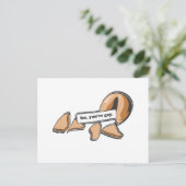 Glückskeks - Du bist schwul Postkarte (Stehend Vorderseite)