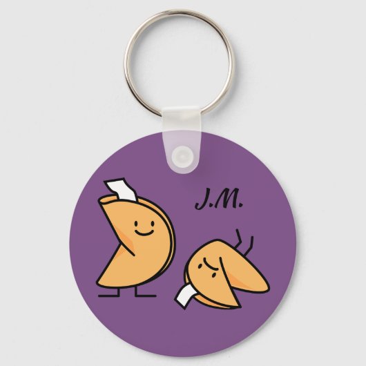 Glückskeks knuspriger chinesischer Süßspeise Glück Schlüsselanhänger (Vorderseite)