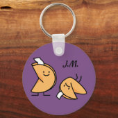 Glückskeks knuspriger chinesischer Süßspeise Glück Schlüsselanhänger (Vorderseite)